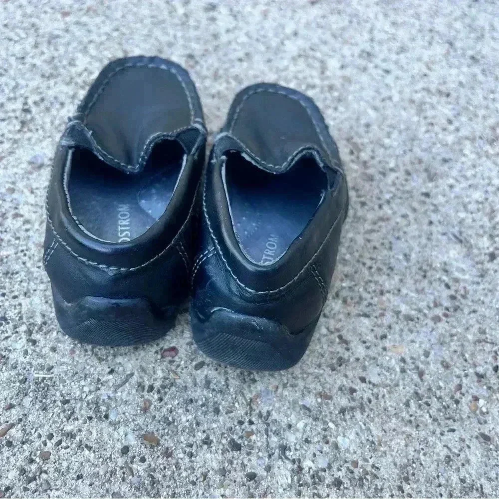 Nordstrom black toddler boys loafers soft comfortable dress shoe size‎ 5.5